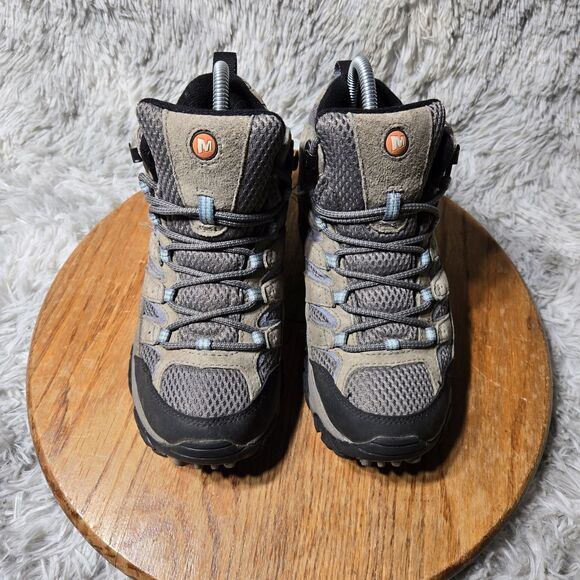 SOLD Merrell Moab 2 Vibram Women Size 6 Waterproof Hiking Boots Mid Top Outdoor - Picture 2 of 12